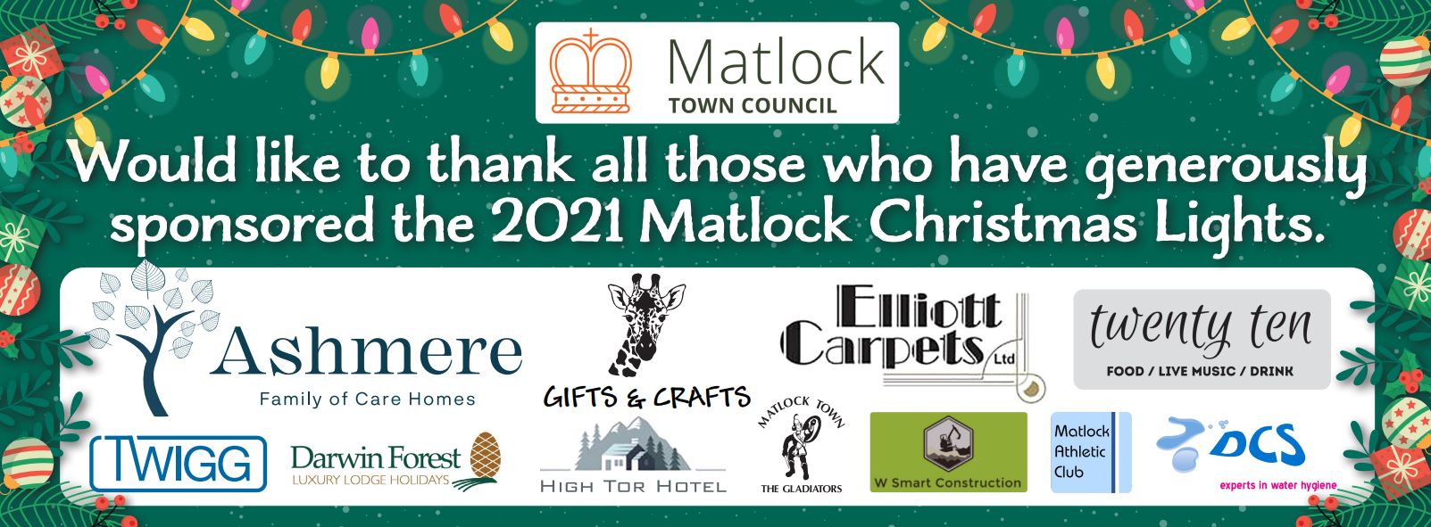 MATLOCK CHRISTMAS LIGHTS SPONSORSHIP Matlock Town Council